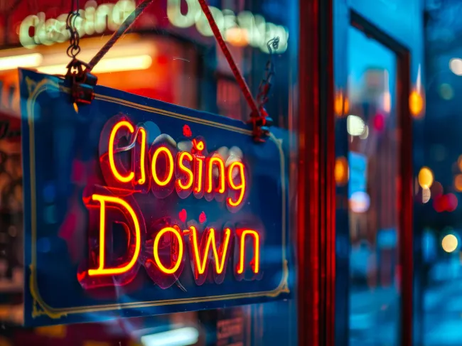 Closing down
